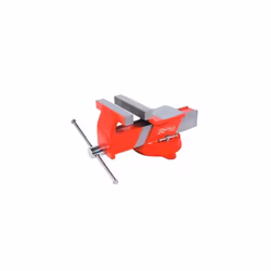 Étau acier - RIBITECH - 125 mm douverture - Étau pivotant - Acier chromé - Rouge