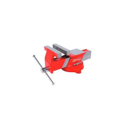Étau acier - RIBITECH - 125 mm douverture - Étau pivotant - Acier chromé - Rouge