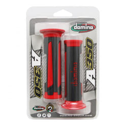 Poignée Domino A350 Anthracite Rouge Pour Moto Gt Tourisme