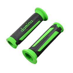 Poignée Embout Ouvert Domino A350 Turismo Noir Vert Pour Moto