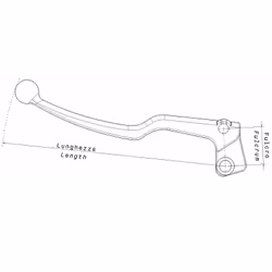 Domino Levier d'embrayage complet noir MBK/Yamaha