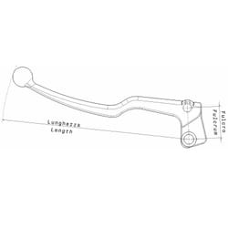Domino Levier d'embrayage complet noir MBK/Yamaha