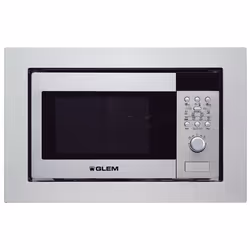 Glem Gas GMI203IX, Intégré, Micro-ondes grill, 20 L, 800 W, Boutons, Rotatif, Acier inoxydable