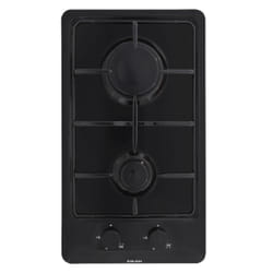 Glem Gas GT32BK plaque Noir Intégré Gaz 2 zone(s)