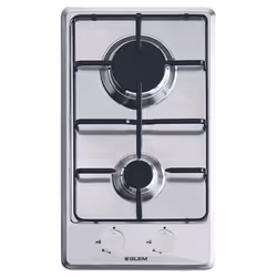 Glem Gas GT32IX, Acier inoxydable, Intégré, Gaz, Émaillé, 2 zone(s), 2 zone(s)
