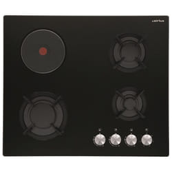 Airlux AV647HBK plaque Noir Intégré Combi 4 zone(s)