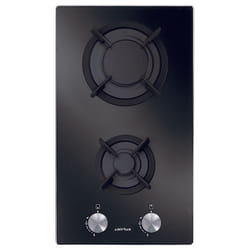 Airlux AV32HBK plaque Noir Intégré Gaz 2 zone(s)