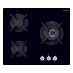 Airlux AV635HBK plaque Noir Intégré Gaz 3 zone(s)