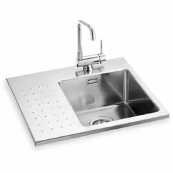 Evier40 Encastrable Inox304 Qualité Alimentaire + Couvercle (livré sans mitigeur)