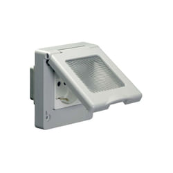 Elettrocanali - Prise française sur support avec capot 2P+T 16A 220-250V IP55
