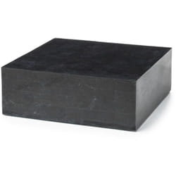 Nanay Table basse (80 x 80 x 28h) en Pierre fossile noire