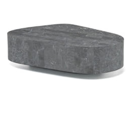 Trapezio Table basse (100 x 52 x 28h) en pierre fossile grise
