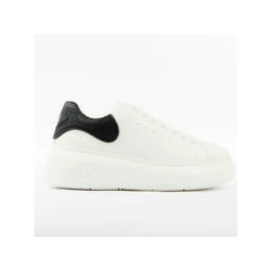 Basket Armani Exchange Femme Signature AX Blanc Synthétique