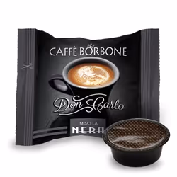 Caffè Borbone Don Carlo Miscela Nera, Capsule de café, Café, A Modo Mio, 1 tasses, 7,2 g, Boîte