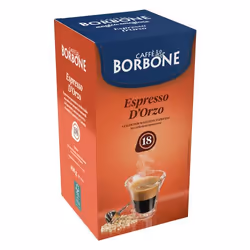 Caffè Borbone Espresso d'Orzo, Dosette de café, Espresso, Roasted Orzo Mondo. Hordeum Vulgare, Soy, Milk, Gluten, 18 pièce(s) ...