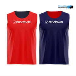 Chasuble réversible Givova - red/navy blue - XL
