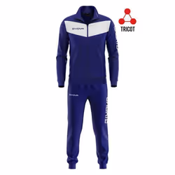 Survêtement enfant - Givova - Visa - Navy blue/white - 100% Polyester Triacétate - Multisport