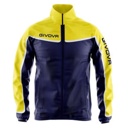 Veste imperméable avec maille enfant Givova - navy blue/amarillo/blue