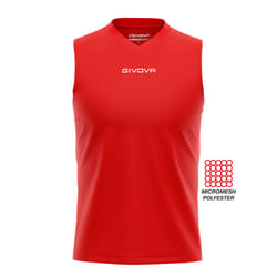 Débardeur homme GIVOVA One rouge en polyester nid dabeille 3XL