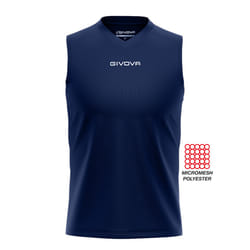 Débardeur homme GIVOVA One - bleu marine - taille XL en polyester nid dabeille