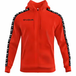 Sweatshirt à capuche bande full zip Givova