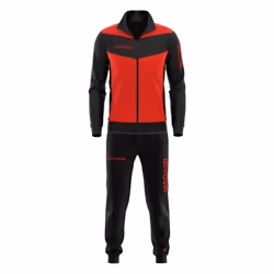 Survêtements GIVOVA Luxury Visa Rouge-Noir - Homme/Adulte - Football - Manches longues - Respirant