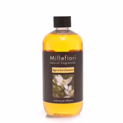 Millefiori Legni e Fiori d'Arancio, Bouteille, Liquide, Fleur d'oranger, Bois, Jaune, 500 ml