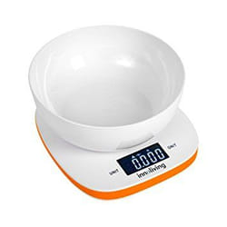 Innoliving INN-132O escabeaux de cuisine Orange, Blanc Comptoir Carré Balance de ménage électronique