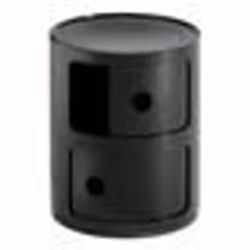 Meuble de rangement Componibili - KARTELL - 2 tiroirs - Noir
