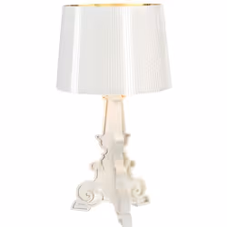 BOURGIE-Lampe à poser H68-78cm blanc et orange Kartell designé par Ferruccio Laviani