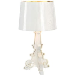 BOURGIE-Lampe à poser H68-78cm blanc et orange Kartell  designé par Ferruccio Laviani