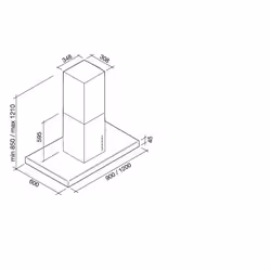 Falmec Lux Îlot Acier inoxydable 800 m³/h