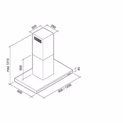 Falmec Lumen Îlot Acier inoxydable 800 m³/h