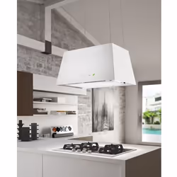 Falmec Lumière E.ion Îlot Blanc 450 m³/h