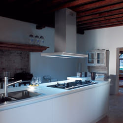 Falmec Lumina NRS Îlot Noir, Acier inoxydable 800 m³/h
