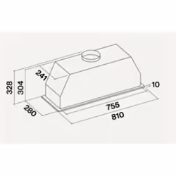 Falmec Gr. Incasso Pro Intégré Acier inoxydable 950 m³/h B