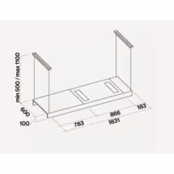 Falmec Light Lustre suspendu Noir 500 m³/h - Vue supplémentaire 2