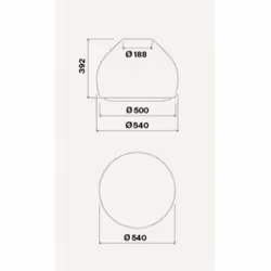 Falmec Sophie Lustre suspendu Gris 600 m³/h