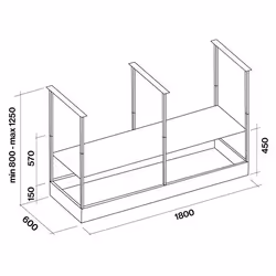 Falmec Spazio Îlot Noir 600 m³/h - Vue supplémentaire 4