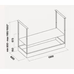 Falmec Spazio 130 Îlot Noir 600 m³/h - Vue supplémentaire 2