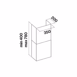 Falmec KCQAN.00#B Accessoire pour hotte Extension de conduit de hotte de cuisine