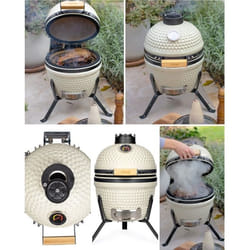 Barbecue céramique Kamado Thermomètre intégré SUR TREPIEDS Pour griller cuire et fumer