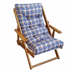 Fauteuil de jardin - HARMONY - BLUE SCOTTISH - Inclinable 3 positions - Bois massif - Confort optimal