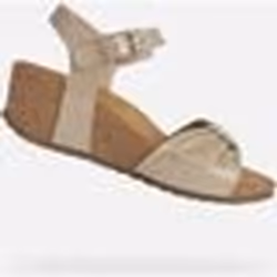Sandales D DIANTHA - GEOX - Nude - Beige - Cuir - Bride - Compensé - Basse - 2 cm