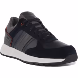 Baskets en cuir imperméable à lacets pour hommes - GEOX U Molveno - Marine - Cuir - Homme