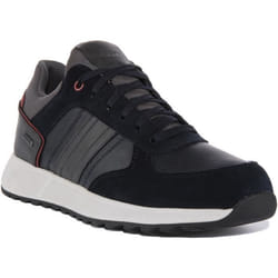 Baskets en cuir imperméable à lacets pour hommes - GEOX U Molveno - Marine - Cuir - Homme