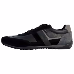 Basket Cuir Geox Wells - GEOX - 125930 - Noir - Homme - Lacets - Plat