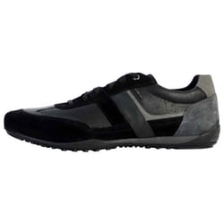 Basket Cuir Geox Wells - GEOX - 125930 - Noir - Homme - Lacets - Plat