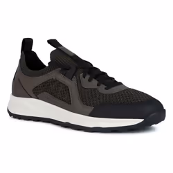 Basket GEOX U Terrestre - Homme - Olive clair - Tige en tissu tricoté et effet nubuck