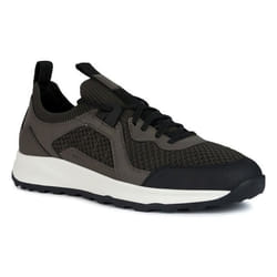 Basket GEOX U Terrestre - Homme - Olive clair - Tige en tissu tricoté et effet nubuck